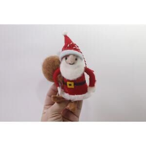 Felt Santa, Ornament, Handmade, Christmas, Soft, Holiday, Decor, ~ 260129-WH 936